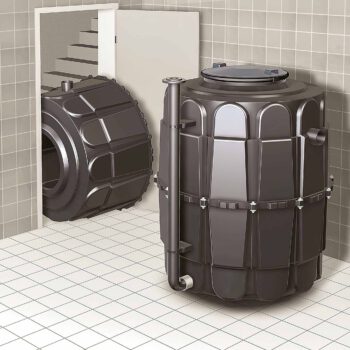 Modularer Fettabscheider aus Kunststoff für beengte räumliche Gegebenheiten