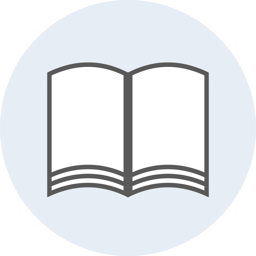 Schematische Zeichung eines offenen Buches
